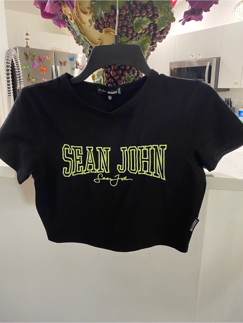 Missguided Black Crewneck Tee